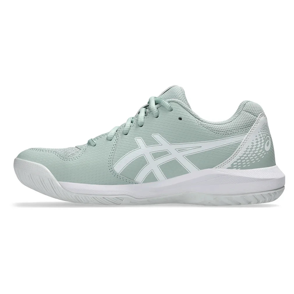 Women`s GEL-Dedicate 8 Tennis Shoes Lichen Rock and White Footwear Asics