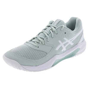 Women`s GEL-Dedicate 8 Tennis Shoes Lichen Rock and White Footwear Asics