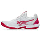 Women`s Solution Speed FF 3 Clay Tennis Shoes White and Bright Rose Footwear Asics
