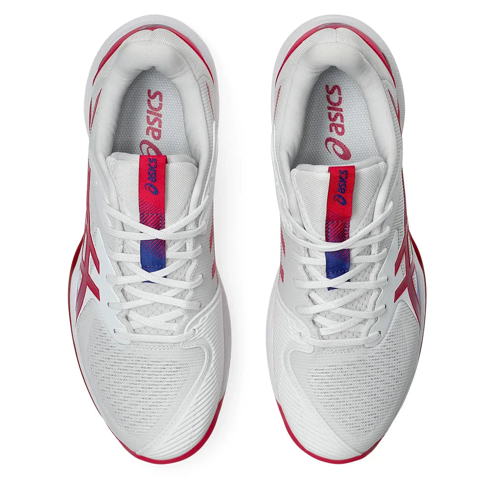 Women`s Solution Speed FF 3 Clay Tennis Shoes White and Bright Rose Footwear Asics