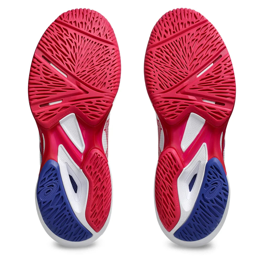 Women`s Solution Speed FF 3 Tennis Shoes White and Bright Rose Footwear Asics