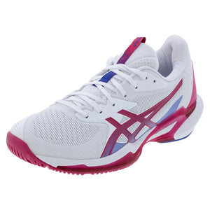 Women`s Solution Speed FF 3 Tennis Shoes White and Bright Rose Footwear Asics