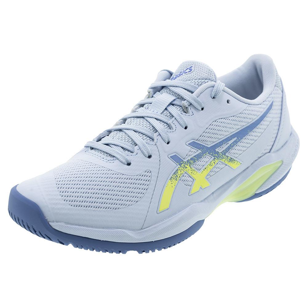 Women`s Solution Swift FF 2 Tennis Shoes Light Blue and Huddle Yellow Footwear Asics