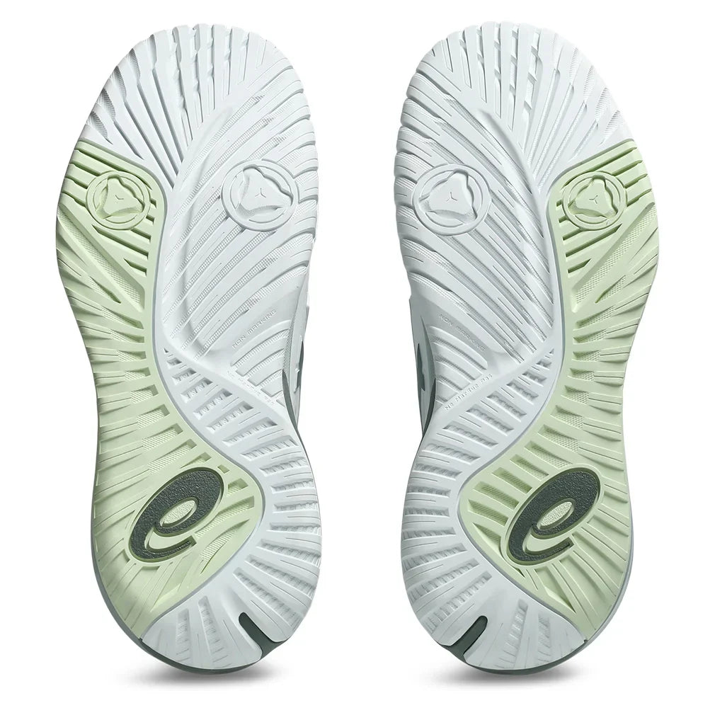 Women`s GEL-Resolution X Wide Tennis Shoes White and Monument Blue Footwear Asics