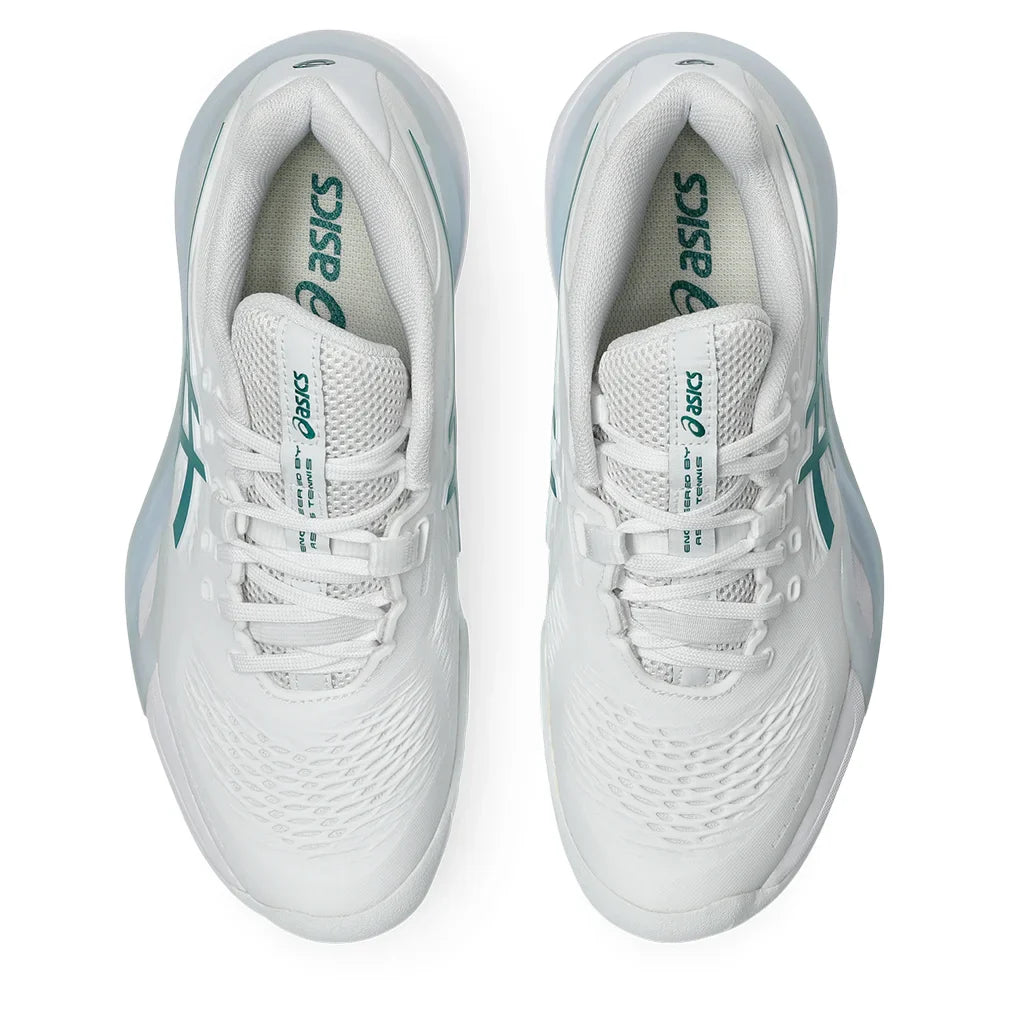 Women`s GEL-Resolution X Tennis Shoes White and Pitch Green Footwear Asics