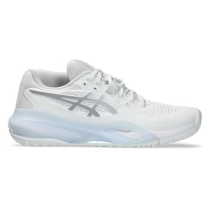 Women`s GEL-Resolution X Tennis Shoes White and Pure Silver Footwear Asics