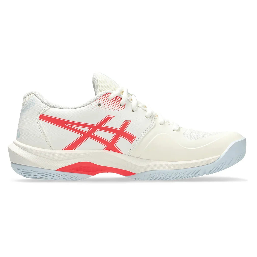 Women`s Game FF Pickleball Shoes Cream and Flash Red Footwear Asics