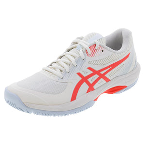 Women`s Game FF Pickleball Shoes Cream and Flash Red Footwear Asics