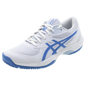 Women`s Game FF Tennis Shoes White and Blue Coast Footwear Asics