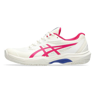 Women`s Game FF Tennis Shoes Cream and Bright Rose Footwear Asics