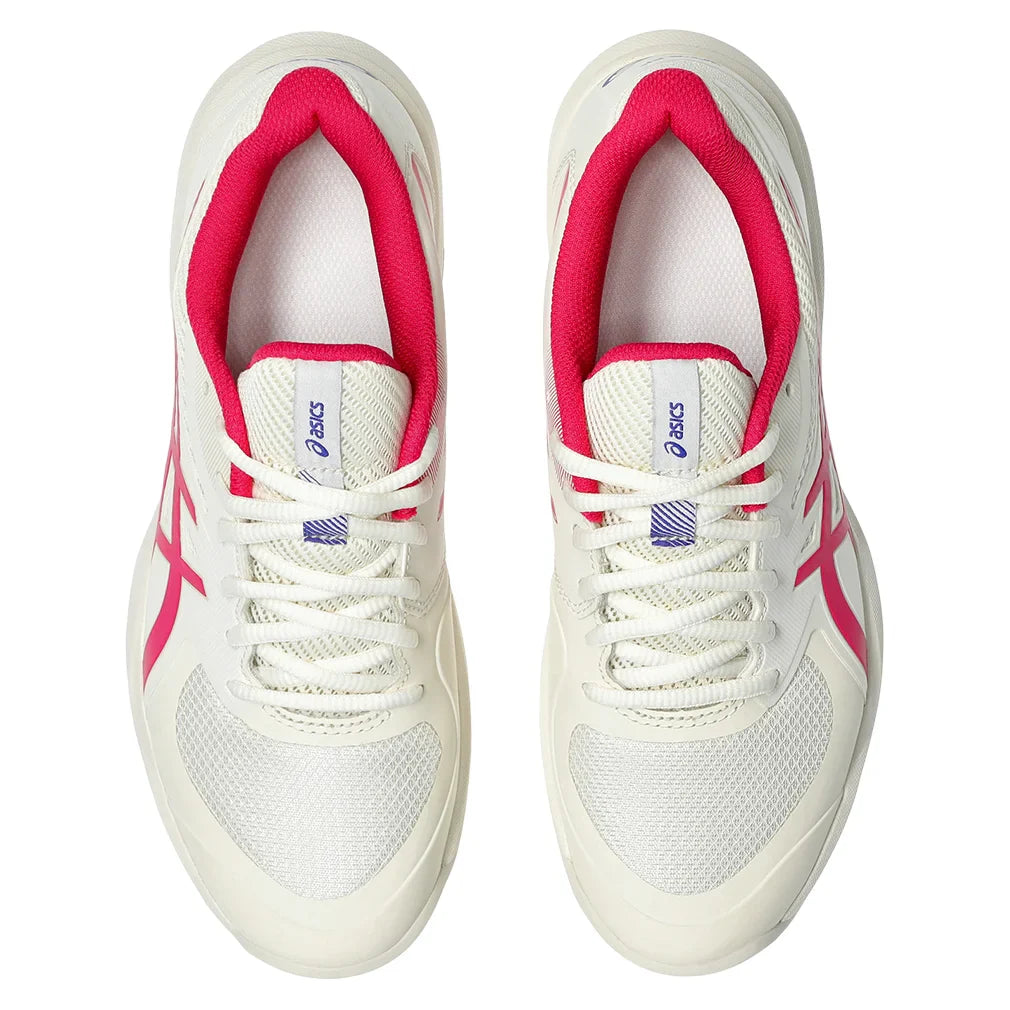 Women`s Game FF Tennis Shoes Cream and Bright Rose Footwear Asics