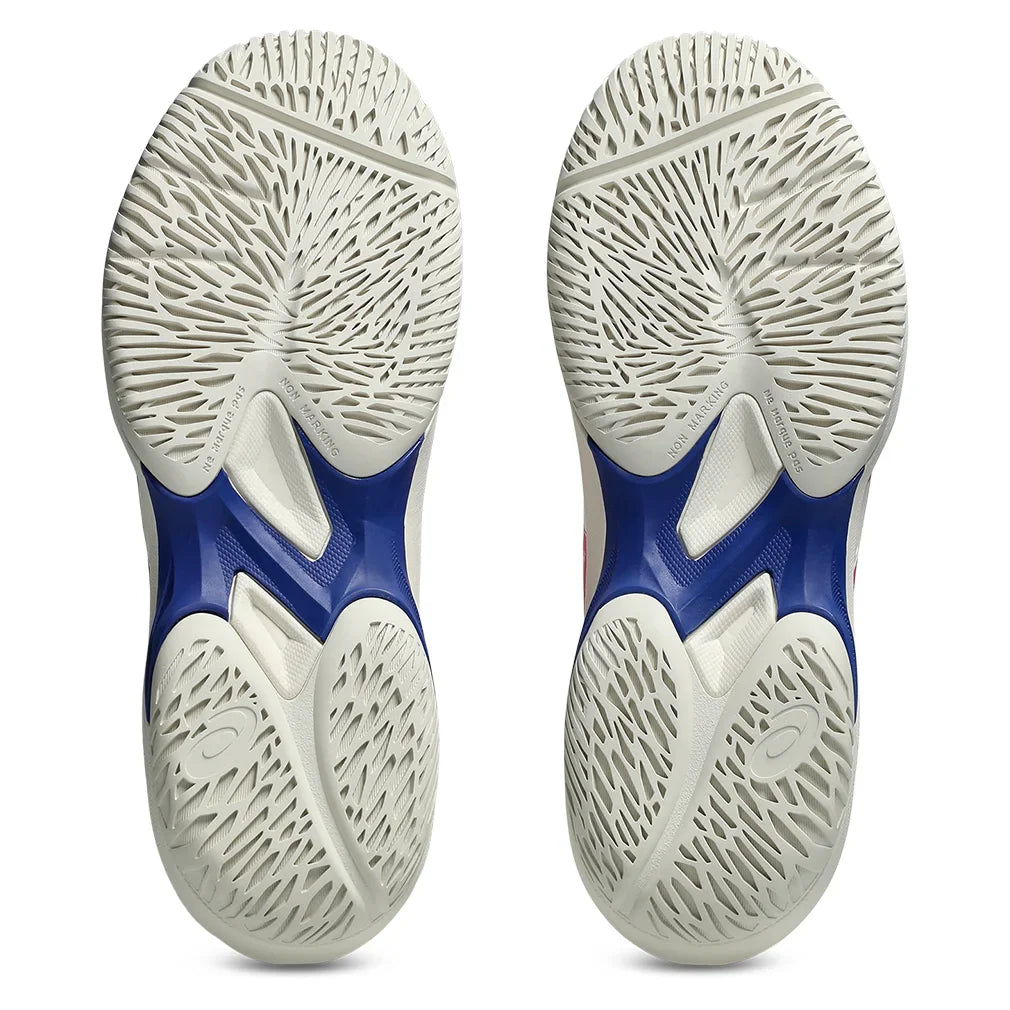 Women`s Game FF Tennis Shoes Cream and Bright Rose Footwear Asics