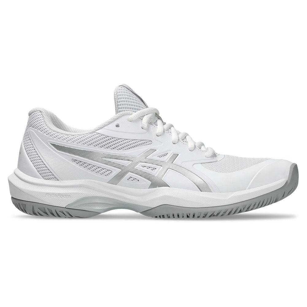 Women`s Game FF Tennis Shoes White and Pure Silver Footwear Asics