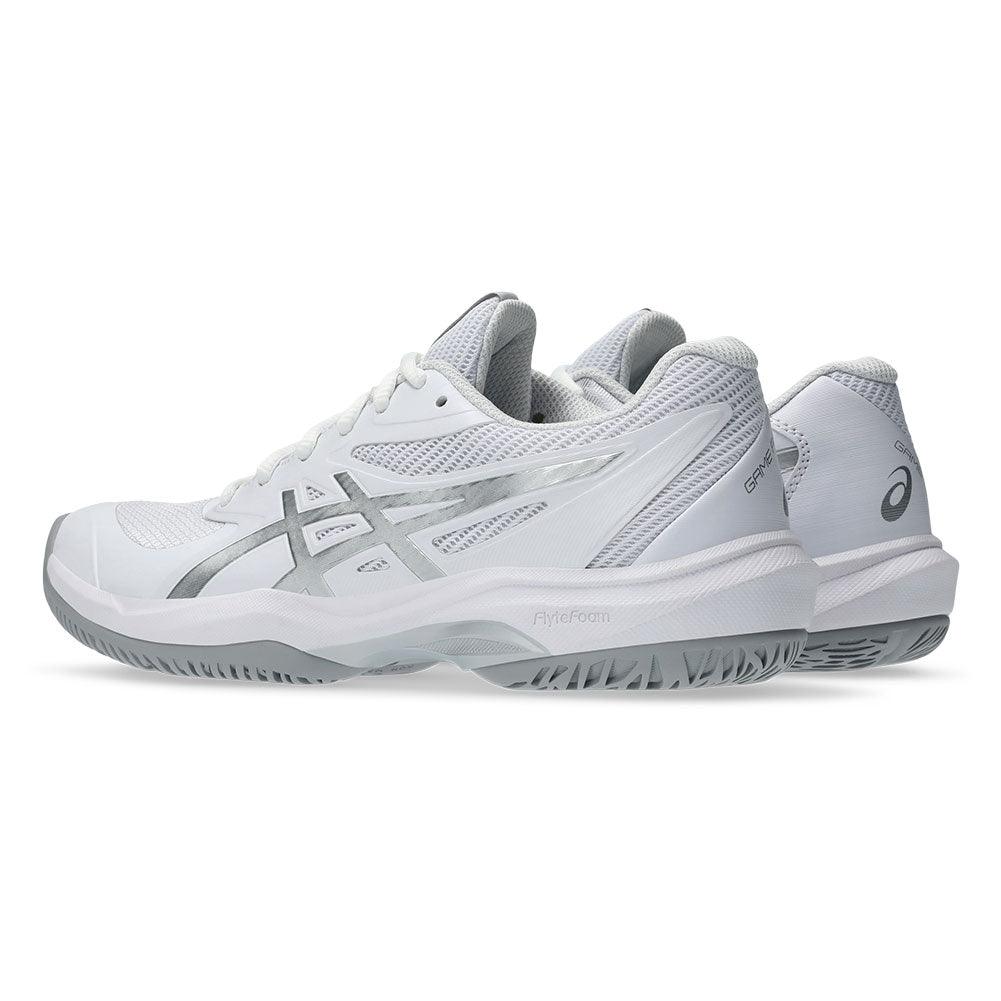 Women`s Game FF Tennis Shoes White and Pure Silver Footwear Asics