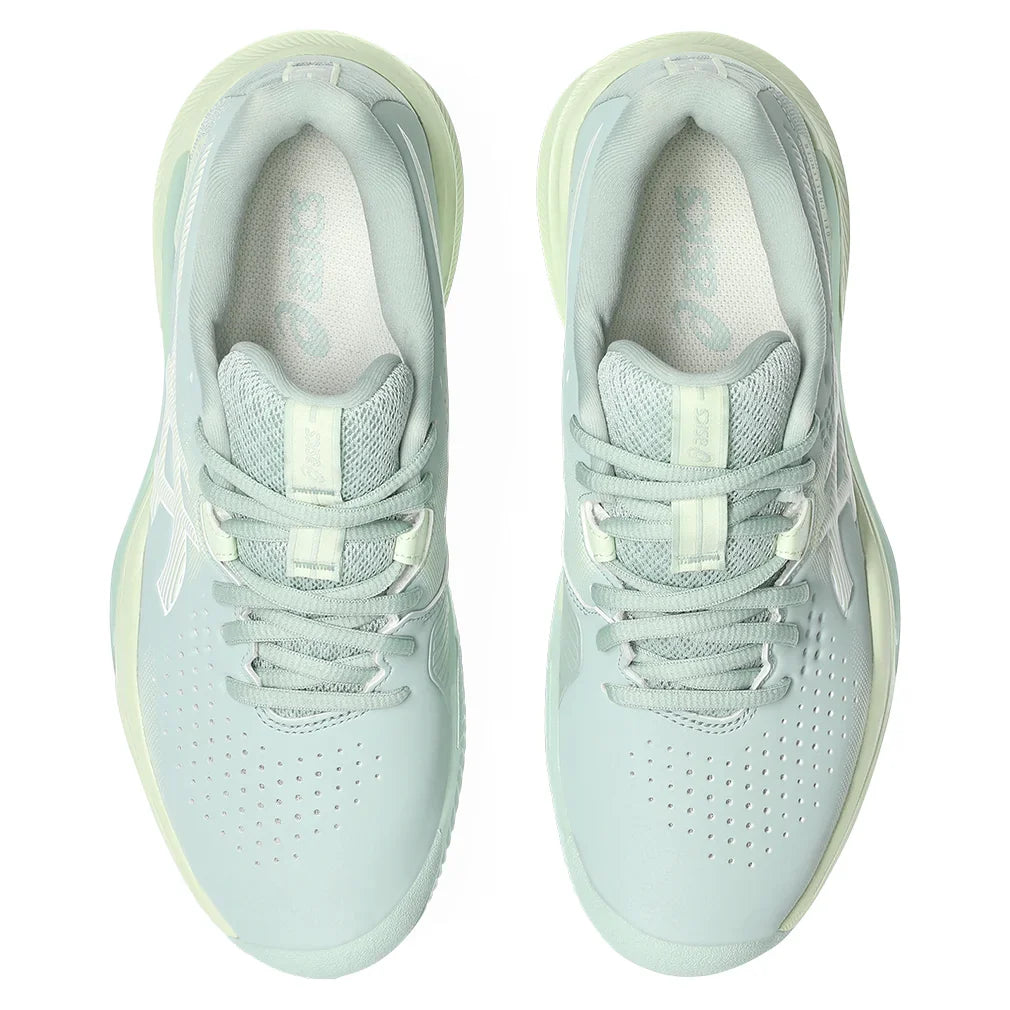 Women`s GEL-Challenger 15 Clay Tennis Shoes Lichen Rock and Whisper Green Footwear Asics