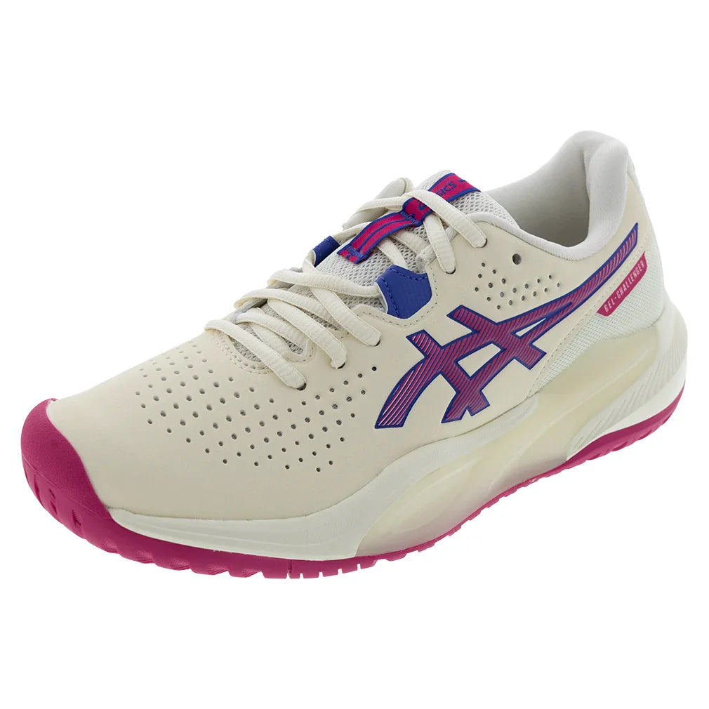 Women`s GEL-Challenger 15 Tennis Shoes Cream and Bright Rose Footwear Asics
