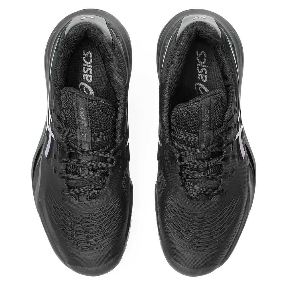 Women`s Night Energy GEL-Resolution X Tennis Shoes Black and Prism Blue Footwear Asics