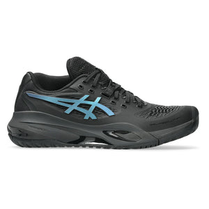 Women`s Night Energy GEL-Resolution X Tennis Shoes Black and Prism Blue Footwear Asics