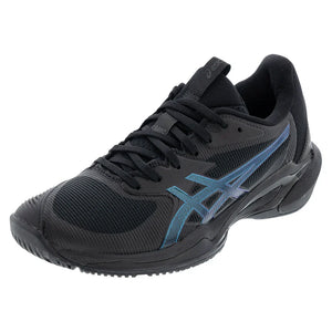 Women`s Night Energy Solution Speed FF 3 Tennis Shoes Black and Prism Blue Footwear Asics