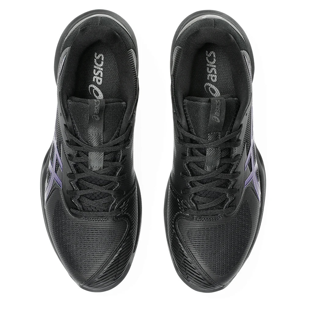 Women`s Night Energy Solution Speed FF 3 Tennis Shoes Black and Prism Blue Footwear Asics