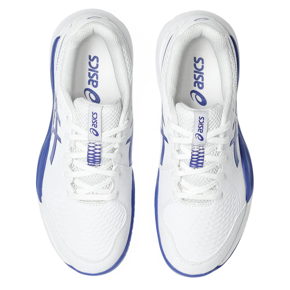 Juniors` GEL-Resolution X GS Tennis Shoes White and Dark Cobalt Footwear Asics