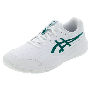 Juniors` GEL-Resolution X GS Tennis Shoes White and Pitch Green Footwear Asics