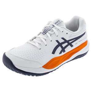 Juniors` GEL-Resolution X GS Tennis Shoes White and Greyish Purple Footwear Asics