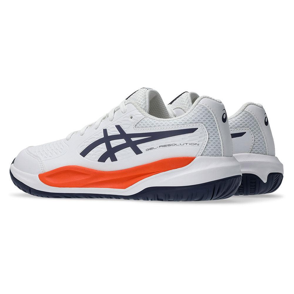 Juniors` GEL-Resolution X GS Tennis Shoes White and Greyish Purple Footwear Asics