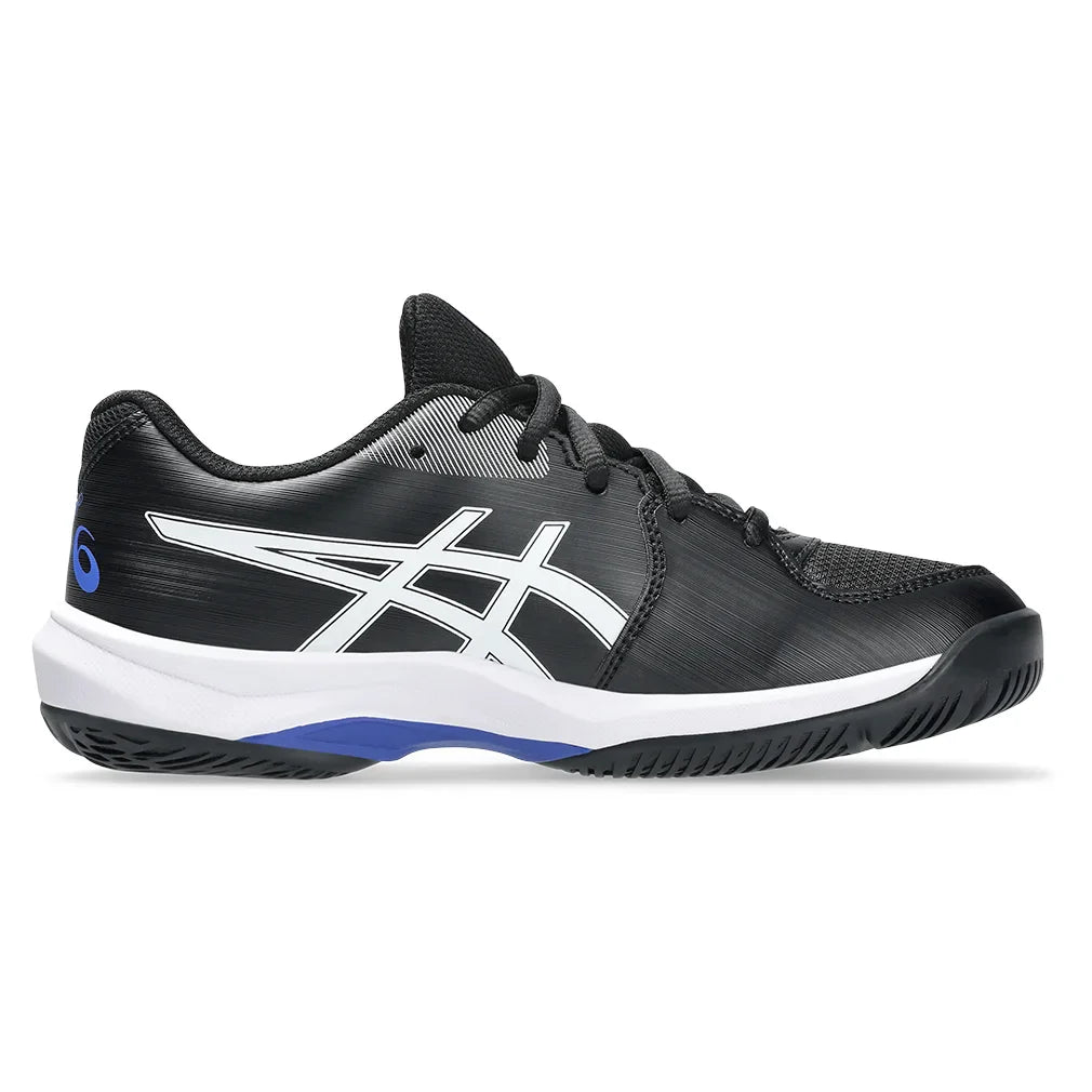 Juniors` GEL-Game GS Tennis Shoes Black and White Footwear Asics