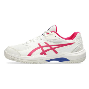 Juniors` GEL-Game GS Tennis Shoes Cream and Bright Rose Footwear Asics