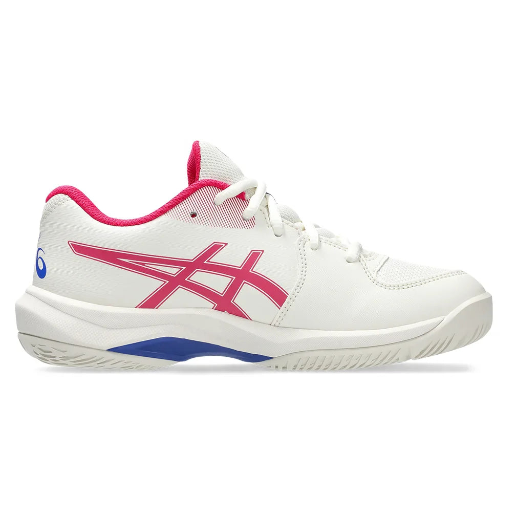 Juniors` GEL-Game GS Tennis Shoes Cream and Bright Rose Footwear Asics