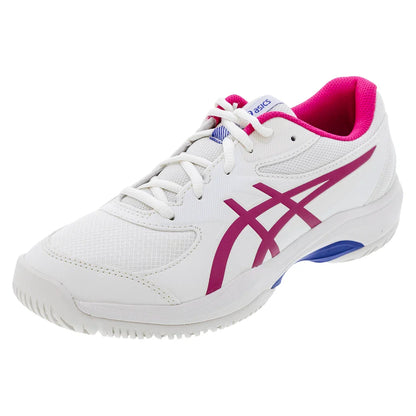 Juniors` GEL-Game GS Tennis Shoes Cream and Bright Rose Footwear Asics