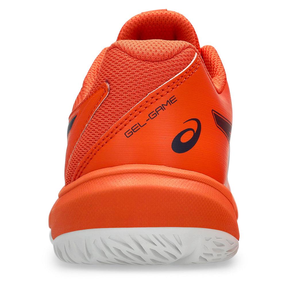 Juniors` GEL-Game GS Tennis Shoes Nova Orange and Indigo Fog Footwear Asics