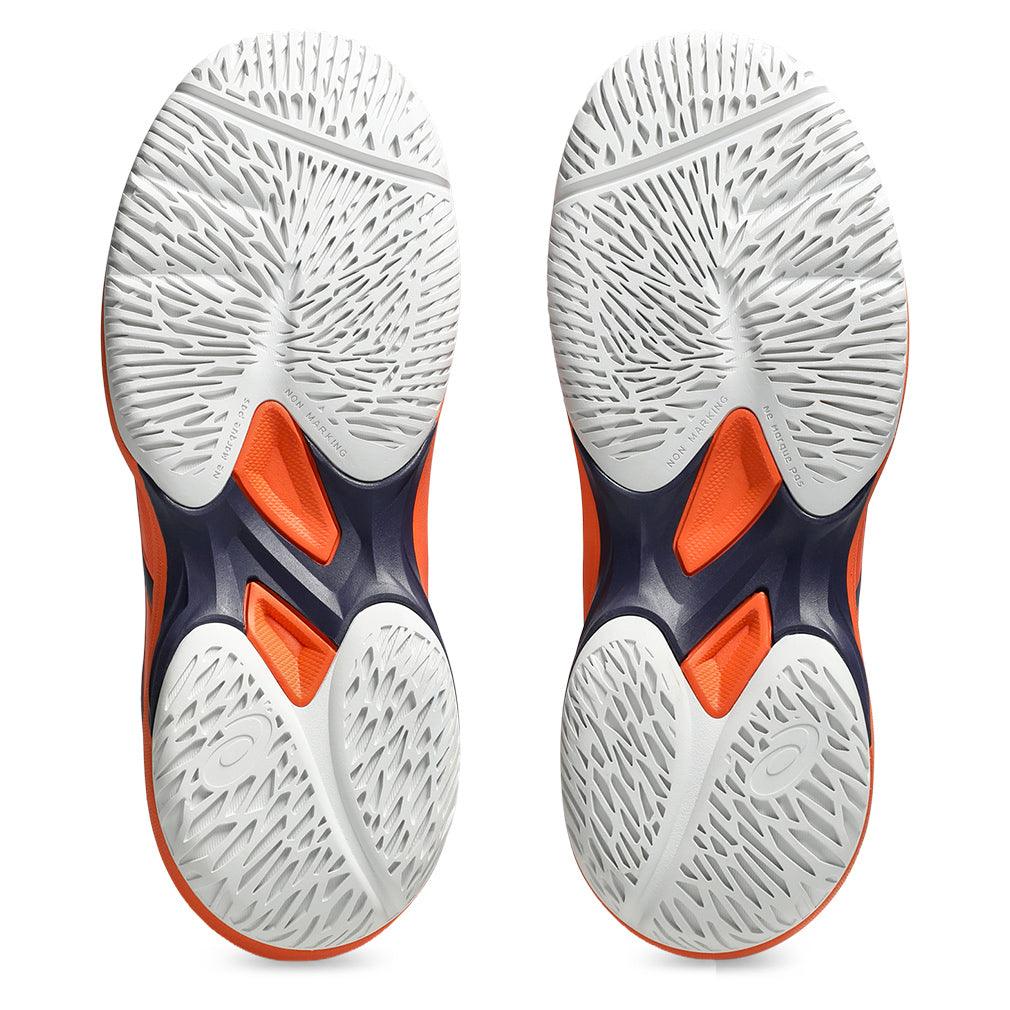 Juniors` GEL-Game GS Tennis Shoes Nova Orange and Indigo Fog Footwear Asics