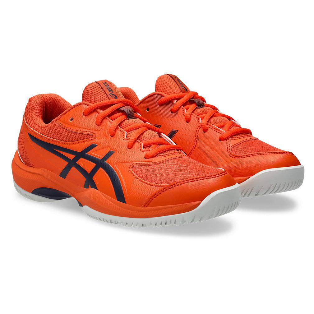 Juniors` GEL-Game GS Tennis Shoes Nova Orange and Indigo Fog Footwear Asics