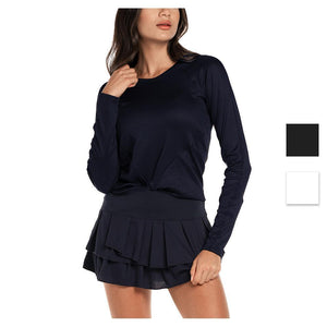 Women's Wrap it Up Long Sleeve Tennis Top Apparel Lucky In Love
