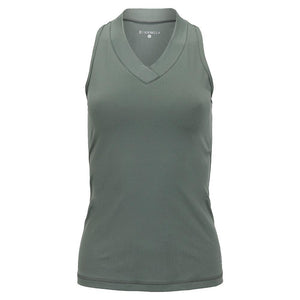 Women's UV Colors Racerback Tennis Tank Army Apparel Sofibella