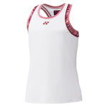 Women`s Tournament Tennis Tank White and Red Apparel Yonex