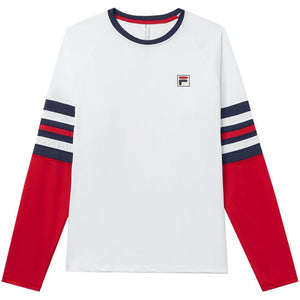Men`s Heritage Long Sleeve Tennis Crew Apparel Fila