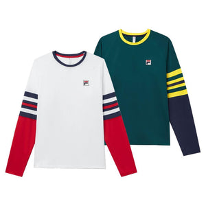 Men`s Heritage Long Sleeve Tennis Crew Apparel Fila