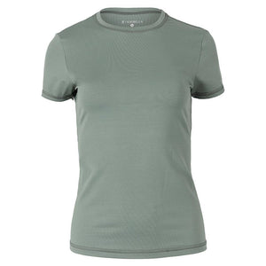 Women's UV Colors Short Sleeve Tennis Top Army Apparel Sofibella