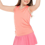 Girls' Lightweight Rib Tennis Tank Flamingo Apparel Lucky In Love