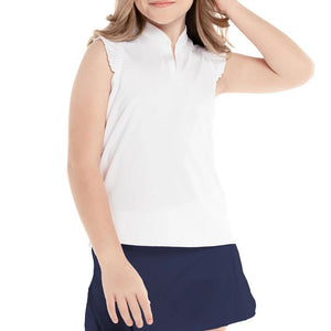 Girls` Pleat Me Up Tennis Tank Apparel Lucky In Love