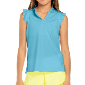 Girls` Pleat Me Up Tennis Tank Apparel Lucky In Love