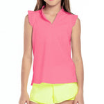 Girls` Pleat Me Up Tennis Tank Apparel Lucky In Love