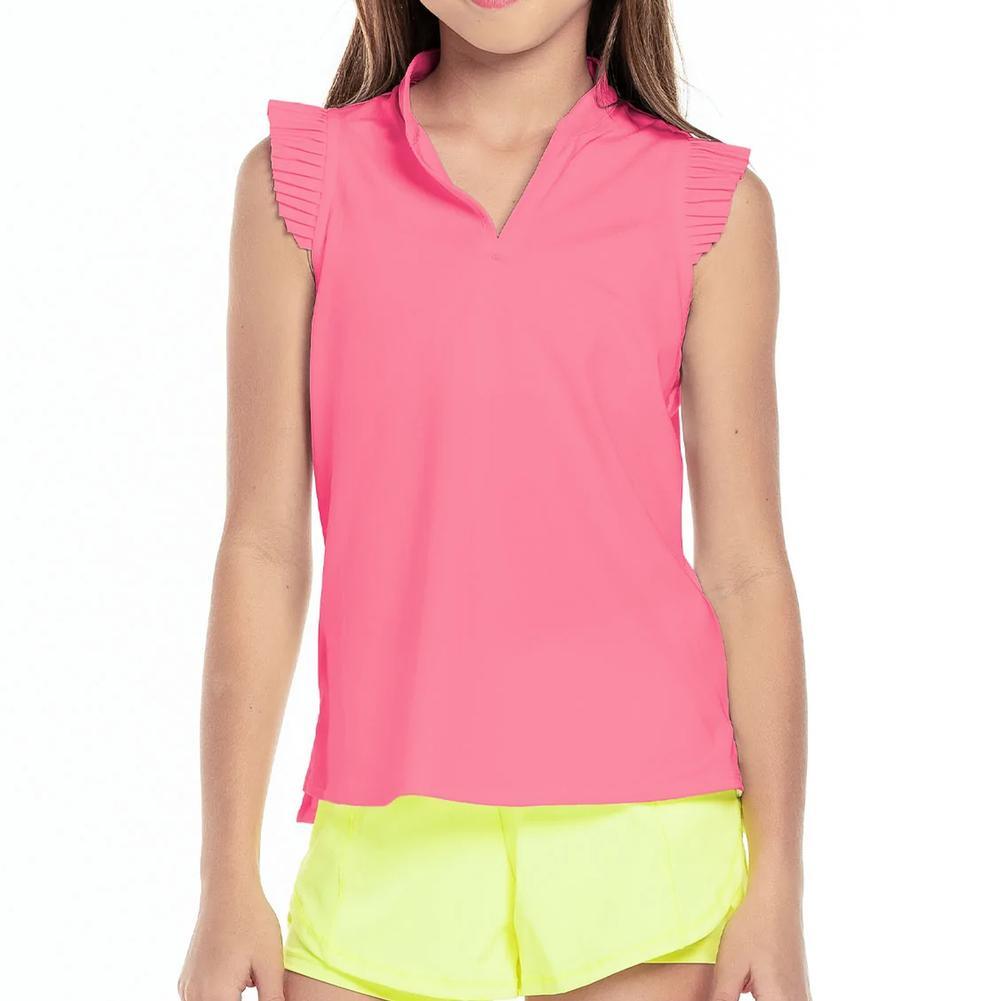 Girls` Pleat Me Up Tennis Tank Apparel Lucky In Love