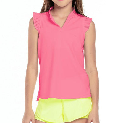 Girls` Pleat Me Up Tennis Tank Apparel Lucky In Love