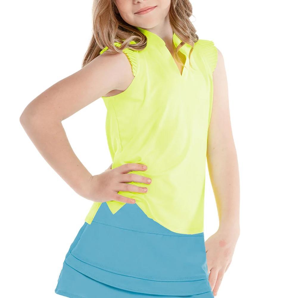 Girls` Pleat Me Up Tennis Tank Apparel Lucky In Love
