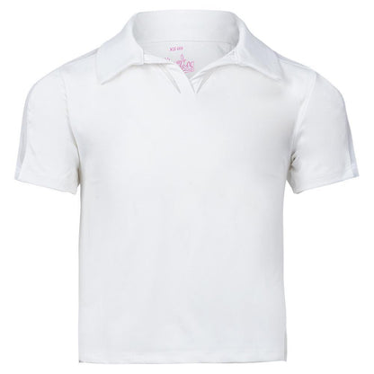 Girls` Cropped Tennis Polo Apparel Lucky In Love