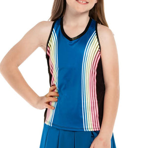 Girls' Neon Lights Tennis Tank Electric Blue Apparel Lucky In Love